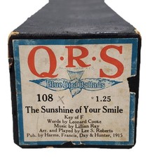 QRS Player Piano Roll The Sunshine Of Your Smile 108 Key Of F