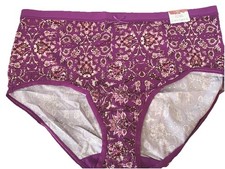 NWT CACIQUE NO SHOW FULL BRIEF SIZE 18/20 ROUGE COLOR PRINT