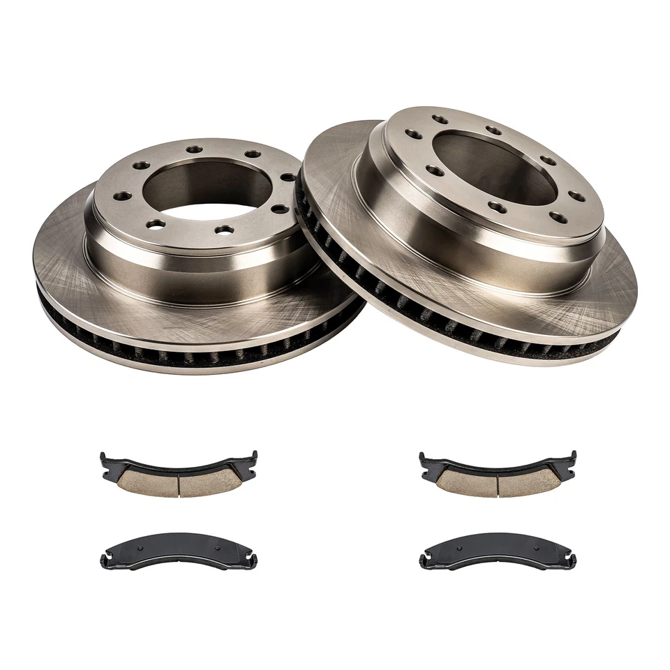 Rear Ceramic Brake Pads and Rotors Kit For 08-14 Ford E-150 E-250 08-19 E-350 - Image 4 of 4