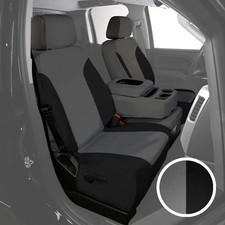 Saddleman Ultra Guard Ballistic 2nd Row Gray W Black Custom Seat Covers