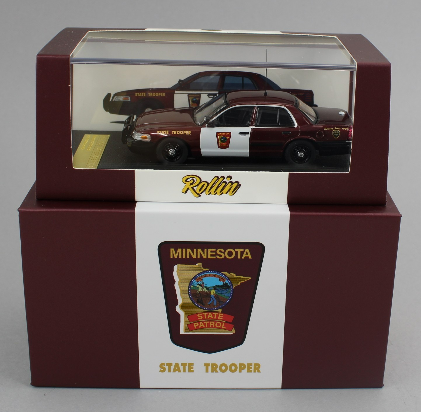 1:64 *ROLLIN DIECAST* MINNESOTA STATE TROOPER FORD CROWN VICTORIA Police CHASE
