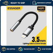 ESSAGER USB-C Lightning to 3.5mm Audio Adapter Headphone Jack Aux Cable