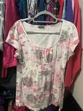 Ladies Floral Print Short Sleeve Top Baby Doll