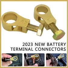 1 Pair Cable Clamp Battery Connection Clip Car Battery Pure Copper Terminal Wire