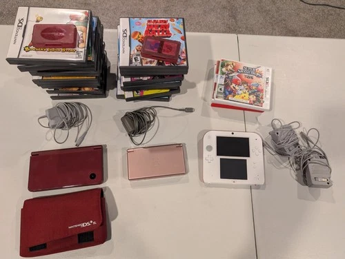 Nintendo DS/2DS Gaming Bundle (3 systems, 28 games)