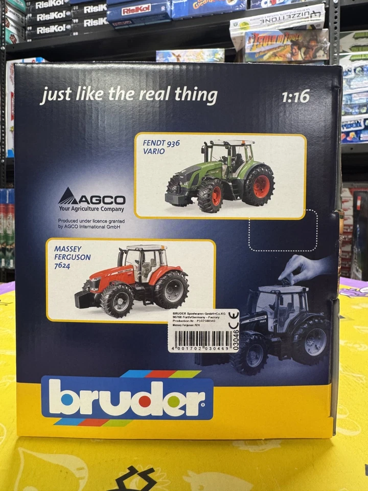 BRUDER 03046 - scala 1:16 - TRATTORE MASSEY FERGUSON 7624 - NUOVO - SIGILLATO - Immagine 4 di 4