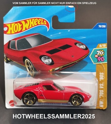 HOT WHEELS ''1971 LAMBORGHINI MIURA SV'' FARBE ROT HW: ´70S VS. ´90S OVP ANSEHEN!