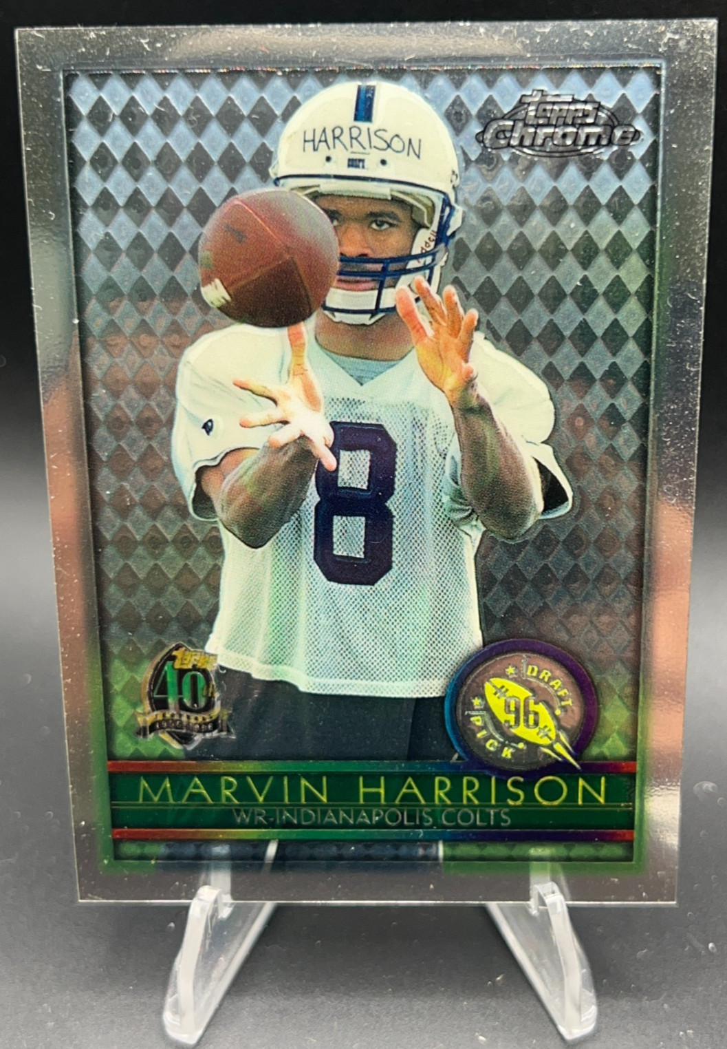 1996 Topps Chrome Marvin Harrison RC #156 Indianapolis Colts HOF!