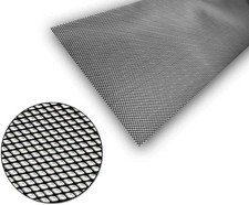 NERA MAXI GRIGLIA ALLUMINIO RETE SPORTIVA TUNING PARAURTI AUTO CALANDRA 100 X 33