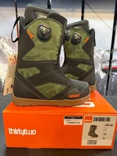 Thirty Two STW Double BOA Snowboard Boots, Size 7 Green Camo