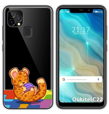 AQGG Custodia per Oukitel C32 PRO (6.52 Pollici) Cover, Black Protettivo Sottile Morbido Silicone Custodia Protezioni Skin Bumper -Non Guardare -duo5
