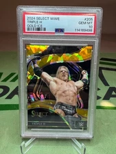 2024 Select WWE Ringside #205 Triple H Gold Ice /10 PSA 10 - WWE Legends