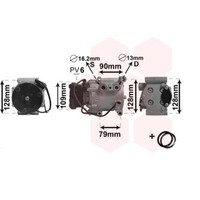 Kompressor Klimaanlage FüR Ford Focus Turnier 1.6 16V 1.8 Mazda 2