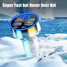 350W USB Car Charger PD QC3.0 Type C Adapter Fast Charging for iPhone Samsung