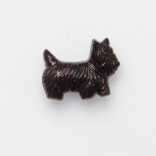 10 Cute Black Scottie Puppy Dog Novelty Buttons 12 x 17mm Baby Sewing Knits B78