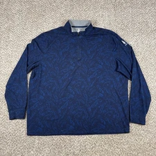 Johnnie-O Quarter Zip Pullover Shirt Mens 2XL Blue Wake Golf Stretch JMK02620