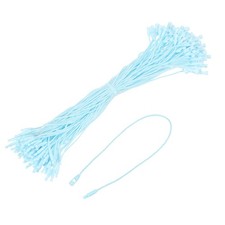 Cotton Hang Tag String Snap Lock Pins Sky Blue 7.8 Inch Pack of 100