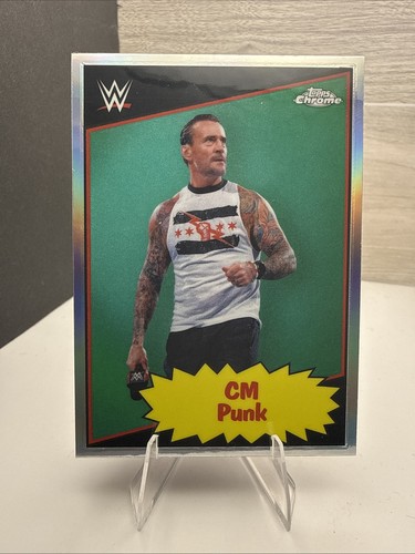 CM Punk [Refractor] #85TC-CM 2025 Topps Chrome WWE 1985 Current card