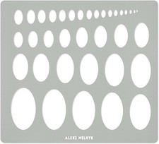 Aleks Melnyk No.210 Metal Ellipse Template, Stencil, Geometric Template,...