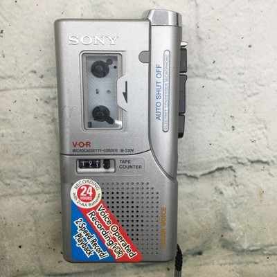 Sony M-530V Silver Clear Voice Plus Micro Cassette Voice Recorder Parts Only