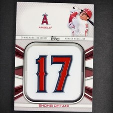 2022 Topps Commemorative Player Jersey Number Medallions #JNMSO Shohei Ohtani