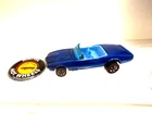 Vintage 1968 Hot Wheels Redline Custom Firebird Blue Sweet 16 Hong Kong W Button