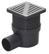 Regulated Height Side Outlet 100x100mm Floor Ground Waste Drain Gully Trap