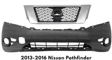 Front Bumper Cover Fascia & Grille Assembly Kit For 2013-2016 Nissan Pathfinder
