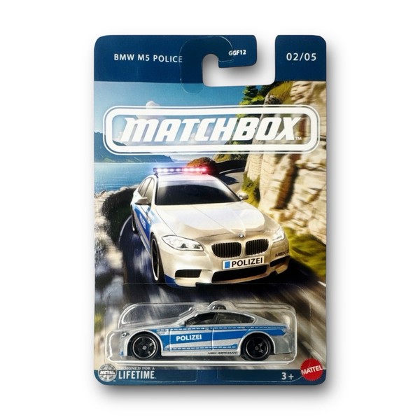 Matchbox Bmw M5 F10 Police 2/5 European Series 2025 1:64 Modellauto Polizei Neu-image