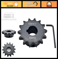 50 Roller Chain Sprocket Type B, 1" Bore, 14 Tooth, Hardened Steel Drive Sprocke