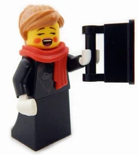 NEW LEGO CHRISTMAS CAROLER MINIFIG figure minifigure village figure female cape