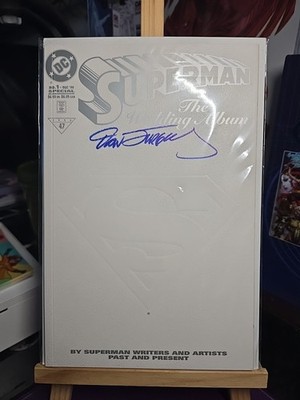 SUPERMAN THE WEDDING ALBUM 1 SIGNED DAN JURGENS COA COLLECTOR'S EDITION 1996 .