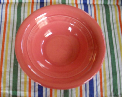 Vintage Homer Laughlin HARLEQUIN ROSE 6 1/4" Cuenco Fiesta ~ - Imagen 7 de 10