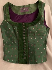 Marke Sport Alm-Damen Trachten Oberteil, grün gemustert, hochwertig