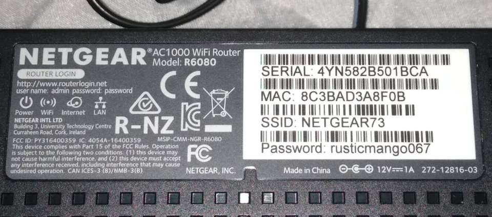 NETGEAR AC1000 1000Mbps 4 Ports 300Mbps Dual Band Gigabit Smart Router (R6080) - Image 4 of 4