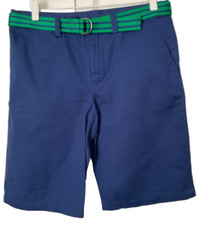Polo Ralph Lauren Big Boy/Youth Blue Shorts with Green Belt Size 20 NWOT Preppy