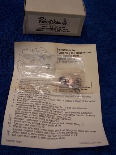 New Robertshaw 7100 Series Gas Valve Nat to LP Conversion Lennox 28G6201