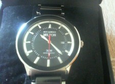 Alexander Milton Herrenuhr, silber Edelstahl/ schwarz Keramik