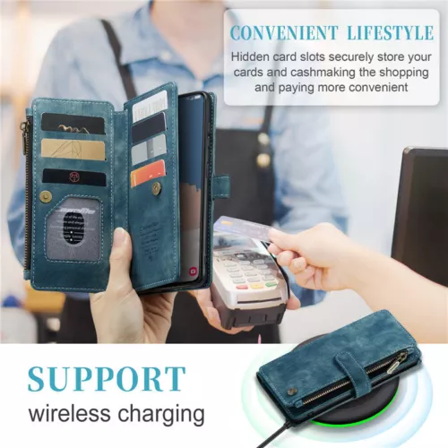 For Samsung S25 S24 S23 FE S22 S21 Detachable Magnetic Cover Leather Wallet Case - Picture 48 of 63