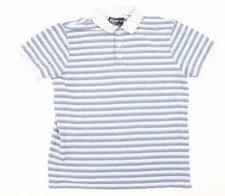 fabric 8 Mens Multicoloured Striped Cotton Blend Polo Size M Collared
