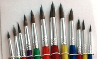 Goat Hair Round Style Paint Brush Set 12pcs Art216 Goat Hair Round Style Paint Brush Set 12pcs Art216