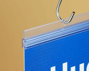 5 Hanging Posters Ceiling Signs Holders Economical Retail Display