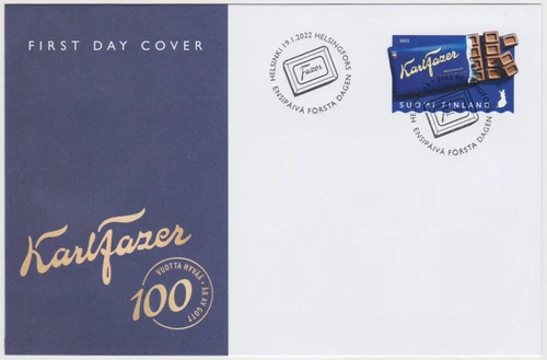 Finland FDC 2022, Fazer, Milk Chocolate, Mint