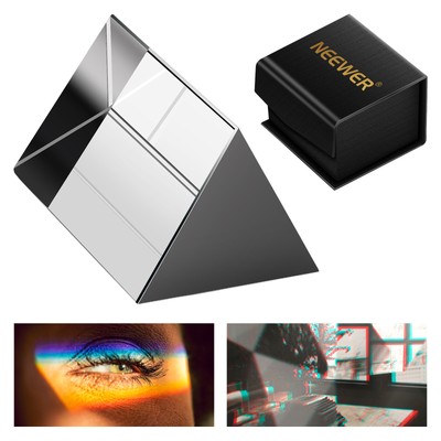 NEEWER 2.4 inch Triangular Prism， K9 Crystal Optical Glass for Prism Photography