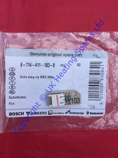 Worcester Greenstar Icc 2 Fsn Boiler Code Plug 87144111030 Pcb For