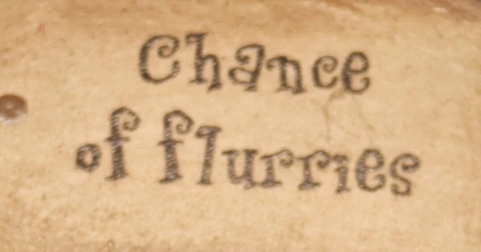 Primitive Barbara Lloyd Wooden "Chance Of Flurries" Snowman Plate - Image 4 of 4