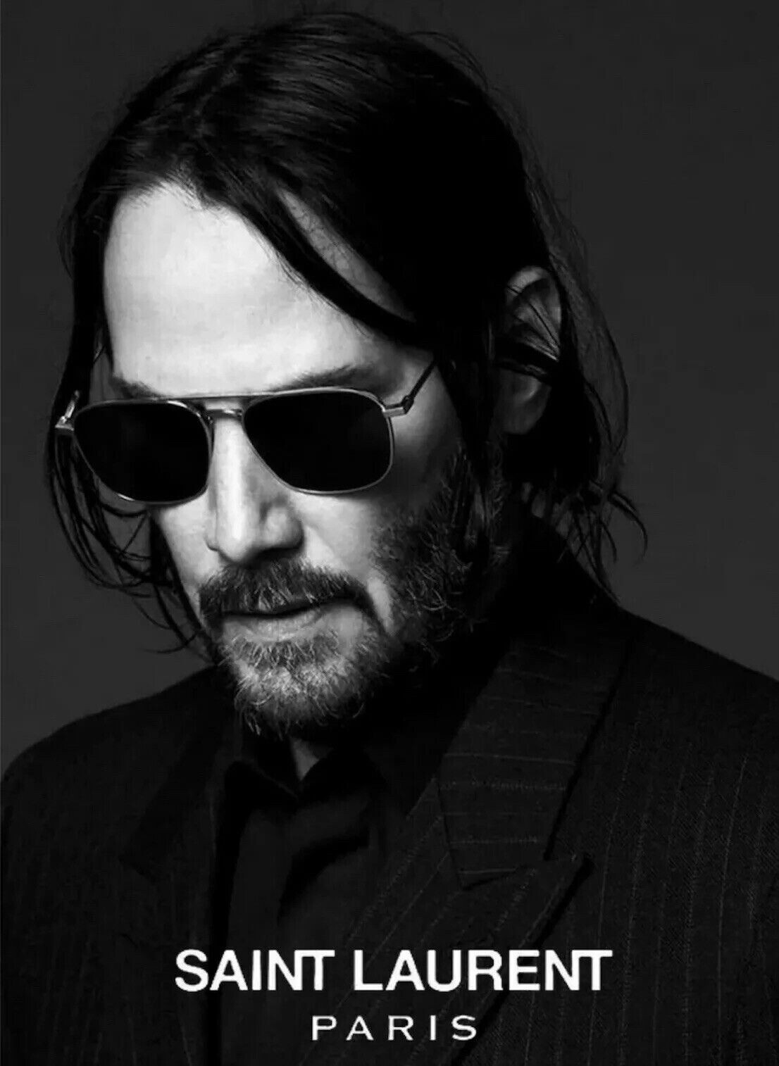 Occhiali da sole SAINT LAURENT PARIS Pilot classici 12 D4W EW 59 metallo