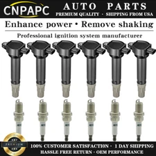 6* OEM Ignition Coil & 6X Iridium Spark Plugs For Dodge Chrysler 3.5L 4.0L UF502