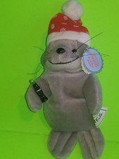 1997 COCA COLA PLUSH SEAL IN Snowflake CAP 0102 BEANIE NEW WITH TAG EXCELLENT