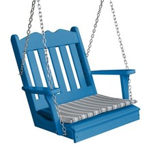 Outdoor Royal English SWING CHAIR -Multiple Poly COLORS -Amish Made in USA